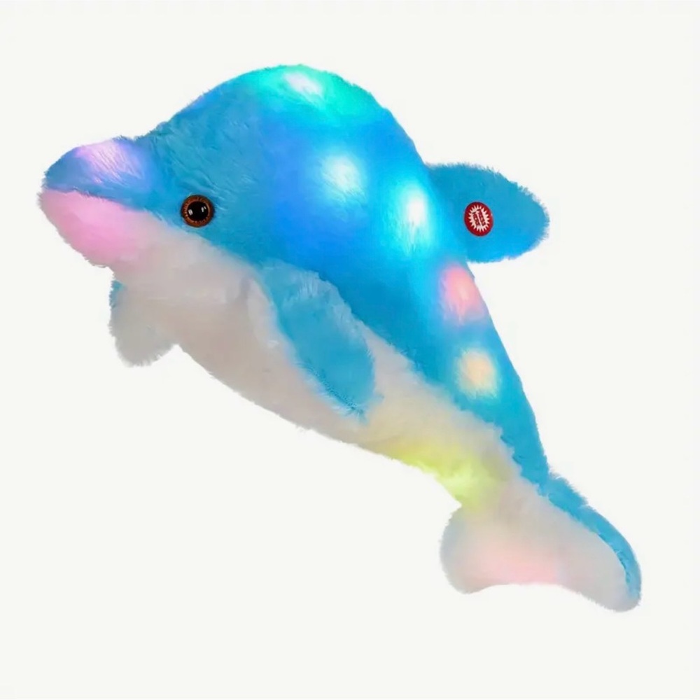 Plush Dolphin LED Lighting Up Stuffed Animal  & Nightlight
